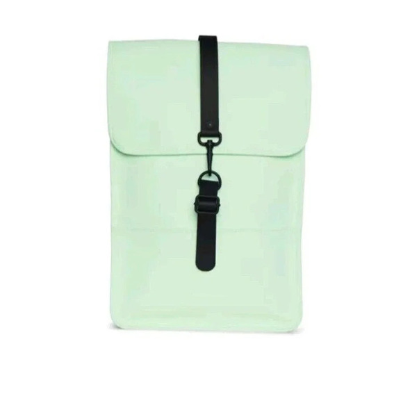 Rains Backpack Mini New with Tags Mineral Mint Green Rain-Proof Backpack - Picture 3 of 11